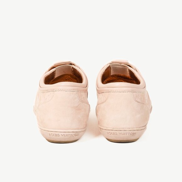 Louis Vuitton Popincourt Rose Poudre Monogram Embossed Nubuck Leather Sneakers - Picture 3 of 11